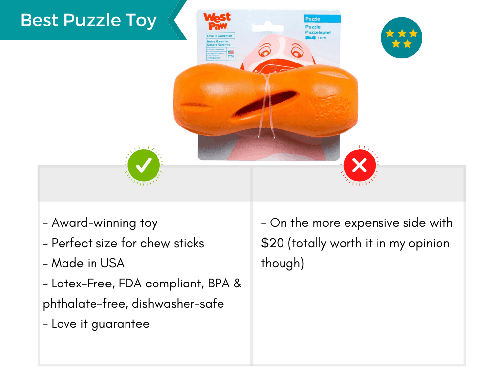 Product card featuring the best durable puzzle toy.